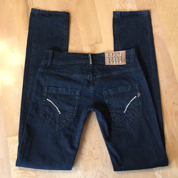 Dondup Kody Slim Jeans In Wash Darker Borchie - Picture 1 of 15